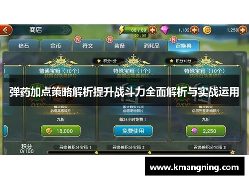 弹药加点策略解析提升战斗力全面解析与实战运用